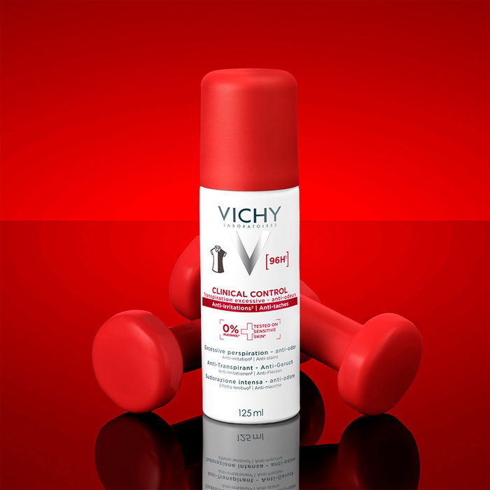 Vichy Clinical Control Antitranspirante en Spray para Mujer, Piel Sensible, Sin Alcohol 125 ml