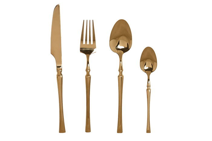 DKD Home Decor Cubertería Basicos Dorado Inox Set de 24 Piezas 1.5 x 15 x 3 cm DKD Home Decor Cubertería Basicos Dorado Inox Set de 24 Piezas 1.5 x 15 x 3 cm