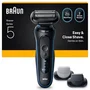 Braun Series 5 52-B1650S Afeitadora Eléctrica con Recortador Corporal y Barba, Carga Rápida 5 min, 50 min Uso Inalámbrico, Resistente al Agua 100%