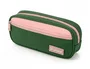 Liderpapel Estuche portatodo Duo 2 cremalleras verde militar