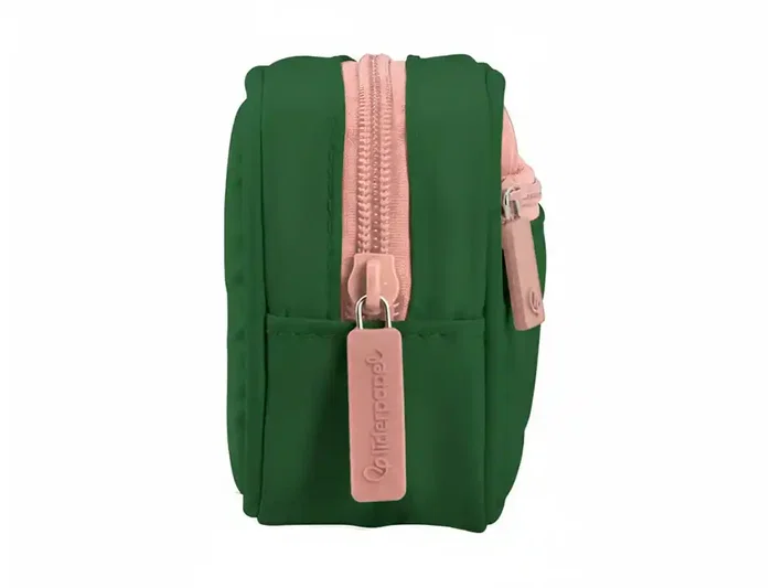 Liderpapel Estuche portatodo Duo 2 cremalleras verde militar Liderpapel Estuche portatodo Duo 2 cremalleras verde militar