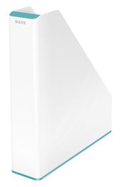 Revistero Plastico Leitz Wow Dual Turquesa/Blanco