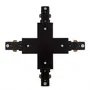 Conector X Carril Bifásico Negro Focos LEDs