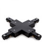 Conector X para Carril Bifásico de Focos LED Color Negro