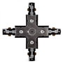 Conector X para Carril Bifásico de Focos LED Color Negro