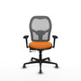 PIQUERAS Y CRESPO Silla de oficina Jorquera con mecanismo Sincro/Traslack Naranja y Gris