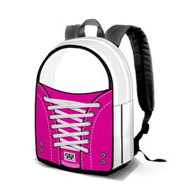 OMP! Sneakers Fuchsia Mochila Grande Urbana 1 Compartimento 17x30x40cm 60% PU 40% Algodón Poliéster Fucsia