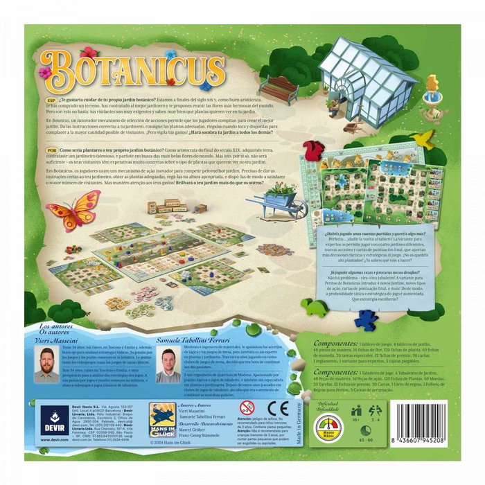 Devir Juego de Mesa Botanicus - Estrategia, 2-4 Jugadores, 50 Minutos, a Partir de 10 Años, Recomendado Kennerspiel des Jahres 2024, Castellano/Portugués