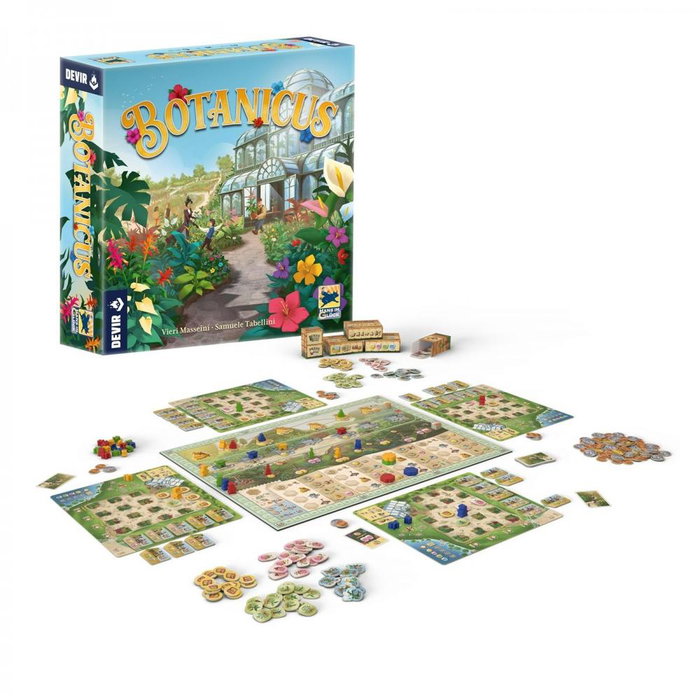 Devir Juego de Mesa Botanicus - Estrategia, 2-4 Jugadores, 50 Minutos, a Partir de 10 Años, Recomendado Kennerspiel des Jahres 2024, Castellano/Portugués