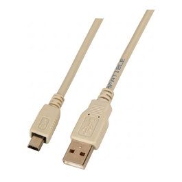 EFB Elektronik Cable USB A a Mini-USB B USB 2.0, 1,5 m, Gris