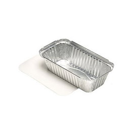 STARPAK Aluschalen mit Deckel 700 ml silber