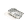 STARPAK Aluschalen mit Deckel 700 ml silber