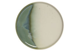 DKD Home Decor Plato Oriental Jade 24 Porcelana Verde Blanco 20 x 2 x 20 cm (6 Unidades)