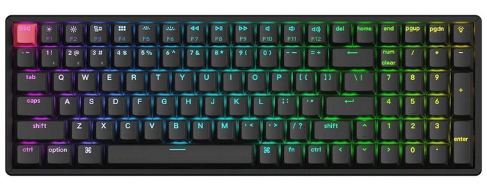 Keychron K4X-J1 Teclado Mecánico 96% Red Switch RGB Hot-Swap Layout Español Inalámbrico Bluetooth USB-C Negro Keychron K4X-J1 Teclado Mecánico 96% Red Switch RGB Hot-Swap Layout Español Inalámbrico Bluetooth USB-C Negro