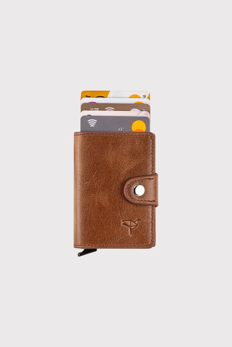 Zoozie Bags Cartera Bern - Brown Piel auténtica Unisex Color Marrón 7x2x9cm
