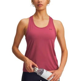 Camiseta para Mujer sin Mangas Under Armour Tech Knockout Rojo Carmesí Fitness S