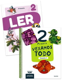 ANAYA, Vexamos todo 2. Primeiro trimestre. + Lingua 2. Ler. Cousas nosas - 2º Primaria