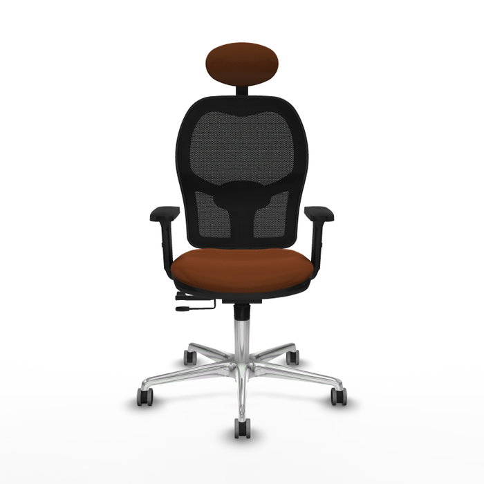 PIQUERAS Y CRESPO Silla de oficina Jorquera con mecanismo Sincro/Traslack Marrón y Negro
