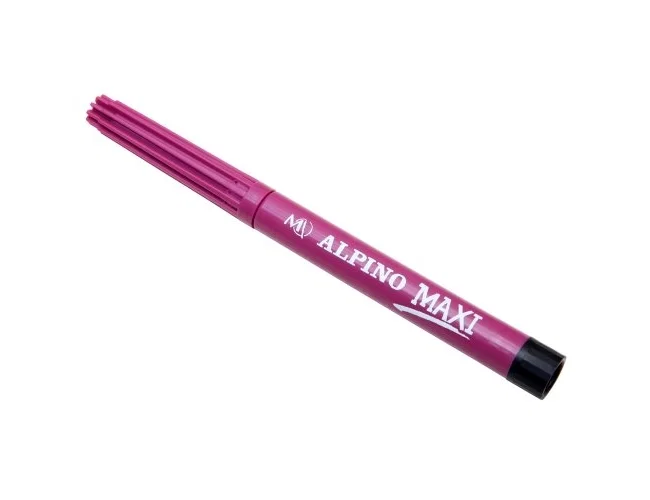 Alpino Maxi Rotuladores Punta Gruesa de 6 mm, Estuche de 12 Colores Surtidos Alpino Maxi Rotuladores Punta Gruesa de 6 mm, Estuche de 12 Colores Surtidos