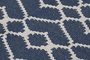 DKD Home Decor Alfombra de Algodón Reversible 120x180 cm Azul y Blanco