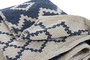 DKD Home Decor Alfombra de Algodón Reversible 120x180 cm Azul y Blanco