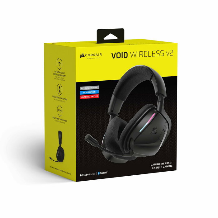 Corsair VOID WIRELESS V2 RGB Gaming Dolby Atmos Negro Carbón Corsair VOID WIRELESS V2 RGB Gaming Dolby Atmos Negro Carbón