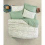 Juego de Cama 220x240 cm con 2 Fundas de Almohada 60x60 cm - 100% Algodón - Verde - ASI8683743799343