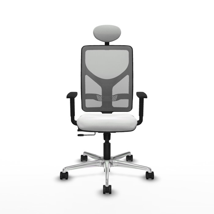 PIQUERAS Y CRESPO Silla de oficina Motilla con mecanismo Sincro/Traslack, Tela Blanca y Malla Gris PIQUERAS Y CRESPO Silla de oficina Motilla con mecanismo Sincro/Traslack, Tela Blanca y Malla Gris