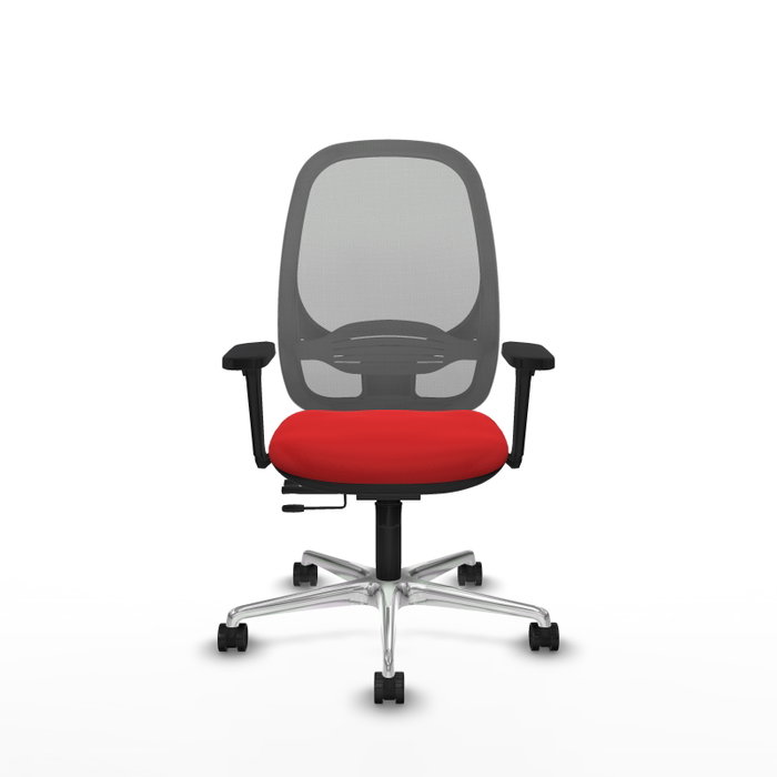PIQUERAS Y CRESPO Silla de oficina Cilanco con mecanismo Sincro/Traslack Rojo y Gris