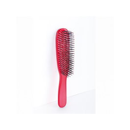 Bifull Cepillo Plano Transparente Púa Plástico Krystal Brush Red para Eliminar Enredos