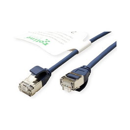 ROLINE GREEN Patchkabel Cat.6A slim 0,5 m Azul