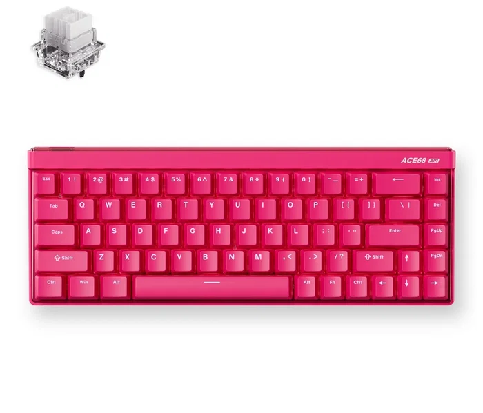 Mchose MC-Ace68Air Teclado Mecánico Gaming 68 Teclas RGB USB-C Layout Polaco Rojo
