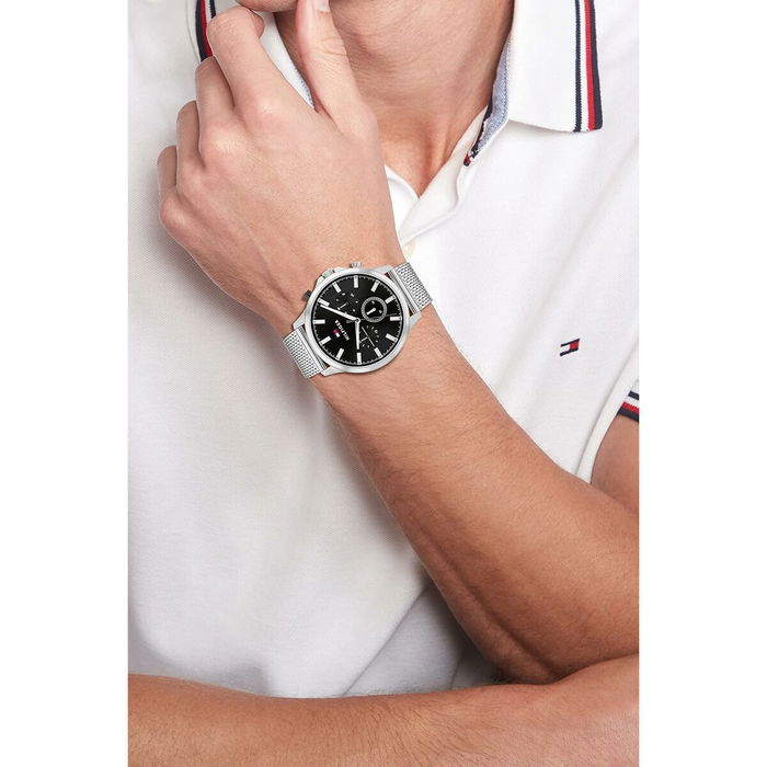Reloj Hombre Tommy Hilfiger RYDER Negro Plateado