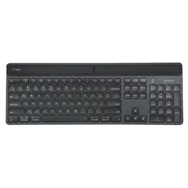 Targus AKB868UK - Teclado Inalámbrico Bluetooth 5.2 Retroiluminado QWERTY UK Inglés, Completo 100% Ergonómico con Teclado Numérico, Negro, Sostenible y Antimicrobiano