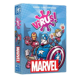 Tranjis Games Virus Marvel - Juego de Mesa de Cartas con Superhéroes, para 2 a 5 Jugadores, Partidas Rápidas 20 Min, Estrategia y Sabotaje