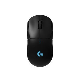Logitech PRO Wireless Gaming Mouse, RF Wireless, Tecnología Lightspeed, Sensor HERO, Polímero de Litio (LiPo), Negro