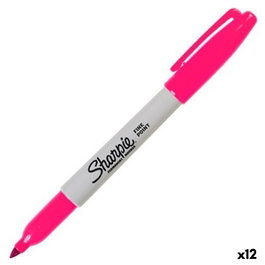 Sharpie Marcador Permanente Magenta Punta Fina (Set de 12)