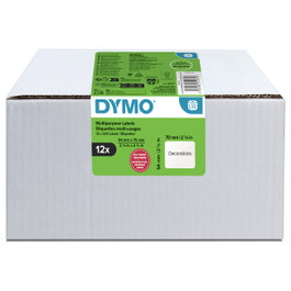 Dymo Multipack de etiquetas LabelWriter 70x54mm blancas, 12 rollos