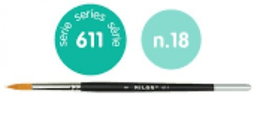 MILAN Pack de 3 pinceles sintéticos redondos nº 18 serie 611 mango corto
