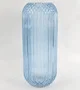 DKD Home Decor Jarrón de Cristal Azul 15x15x36 cm