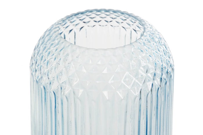 DKD Home Decor Jarrón de Cristal Azul 15x15x36 cm DKD Home Decor Jarrón de Cristal Azul 15x15x36 cm