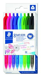 Boligrafo Staedtler Retractil 4230 Medio Estuche De 8