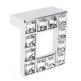 Giusti Tirador Zamak Cristal Swarovski 49x49mm Acabado Cromo