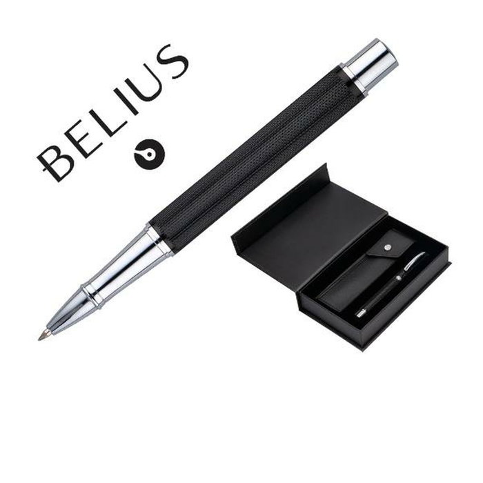 Belius Roller Colección Turbo con Estuche y Caja de Diseño, Negro/Plata
