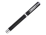 Belius Turbo Roller y estuche aluminio textura punteada negro plateado tinta negro caja de diseño