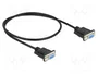 DeLOCK Cable serie RS-232 D-Sub9 de módem nulo de 0,5 m