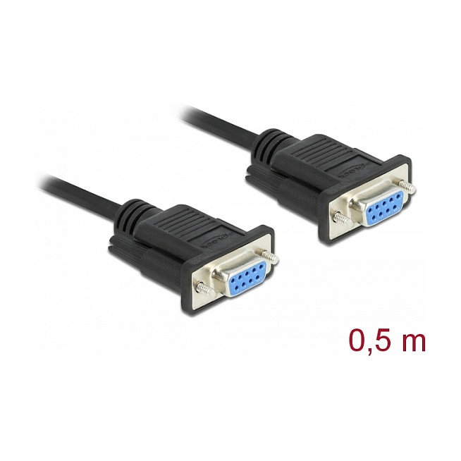 DeLOCK Cable Serie RS-232 D-Sub9 Hembra a Hembra Módem Nulo 0,5 m DeLOCK Cable Serie RS-232 D-Sub9 Hembra a Hembra Módem Nulo 0,5 m