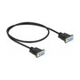 DeLOCK Cable Serie RS-232 D-Sub9 Hembra a Hembra Módem Nulo 0,5 m
