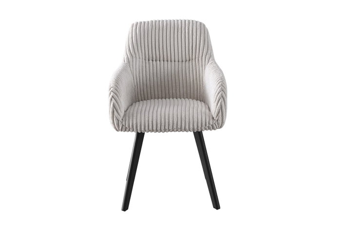 DKD Home Decor Silla de Pana Gris y Negro