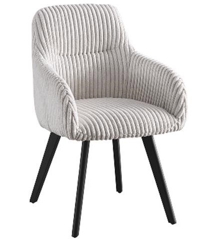 DKD Home Decor Silla de Pana Gris y Negro